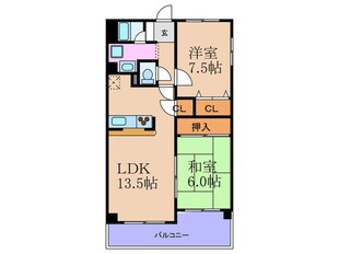 フォンティーヌ江坂の物件間取画像